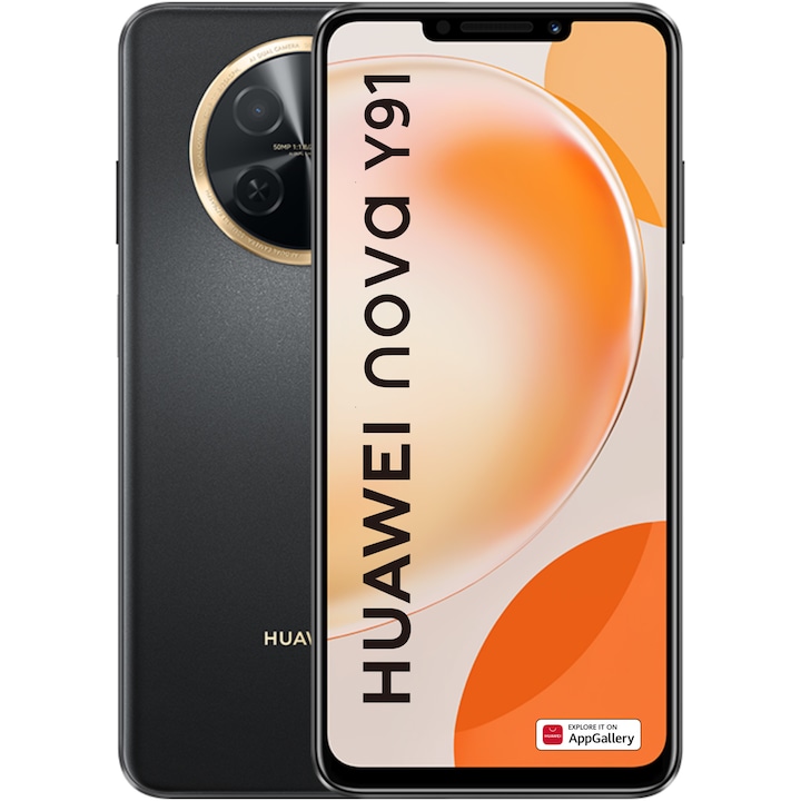 Telefon mobil Huawei Nova Y91, Dual SIM, 8GB RAM, 128GB, 4G, Starry Black