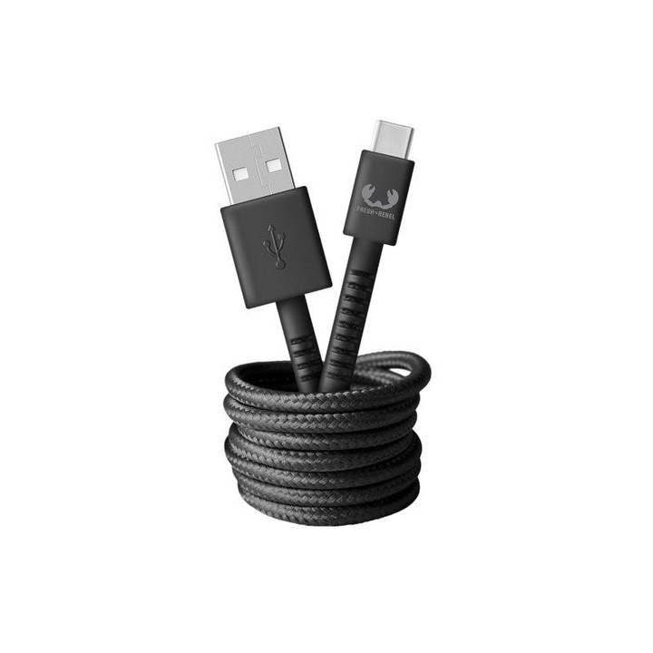 USB - micro USB kábel, Fresh'n Rebel, Nylon, 1,5 m, Sötétszürke