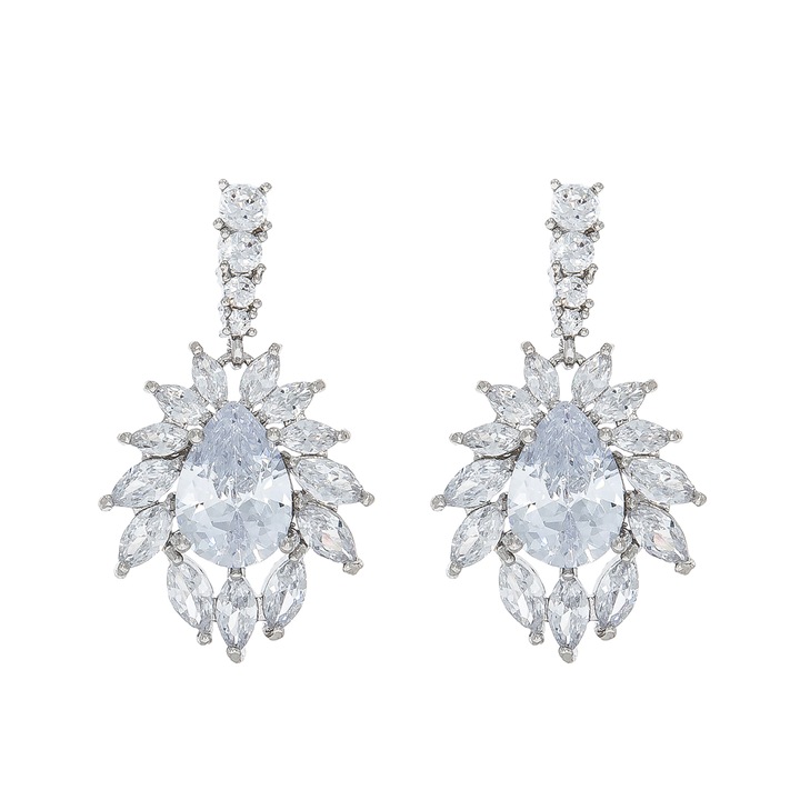 Cercei Fashion Mireasa Model Floral 2.7 cm