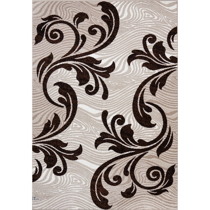Modern szőnyeg, Cappuccino 16025, bézs/barna, 60x110 cm, 1700 gr/m2