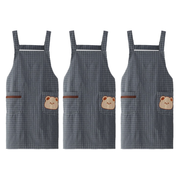 Set 3 sorturi bucatarie, poliester si panza, 68x75cm