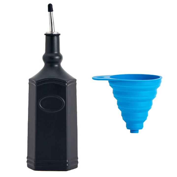 Керамичен съд за олио, 690мл, черно-бял, 30x9.5см