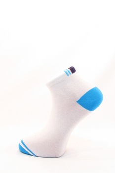 Sosete scurte din bumbac,pentru barbati ,Ciserom,Art.443-E1, Alb/Turcoaz Sosete scurte din bumbac,pentru barbati ,Ciserom,Art.443-E1, Alb/Turcoaz