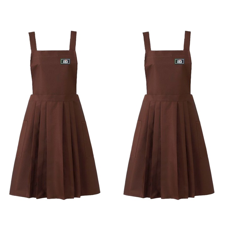 Set 2 sorturi, impermeabile si rezistente la ulei, maro, 75x80cm