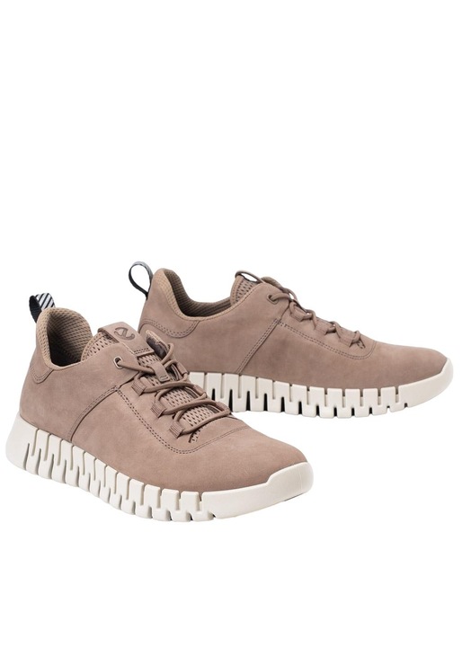 Pantofi barbati, Ecco, Piele nabuc, Bej, 41 EU