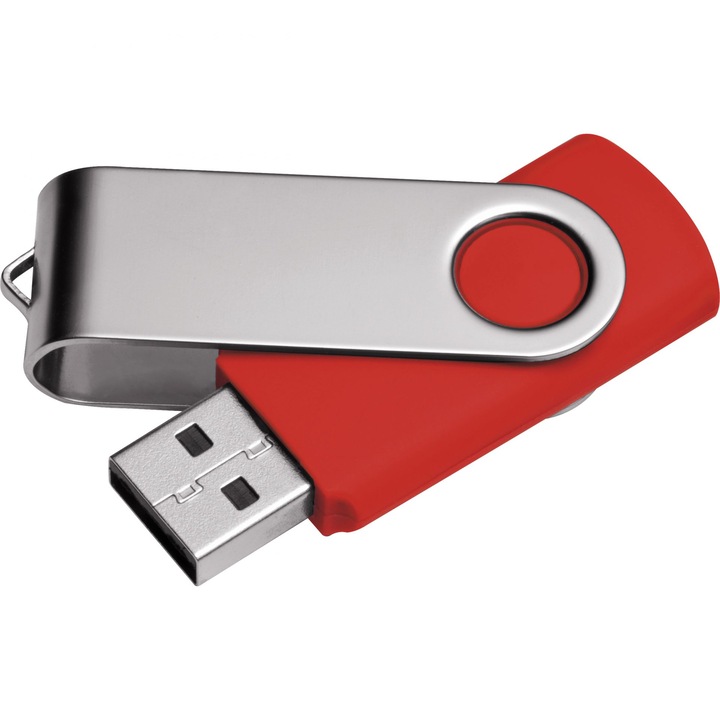 USB флашка Blent, Пластмаса, Метал, Червен, 8GB