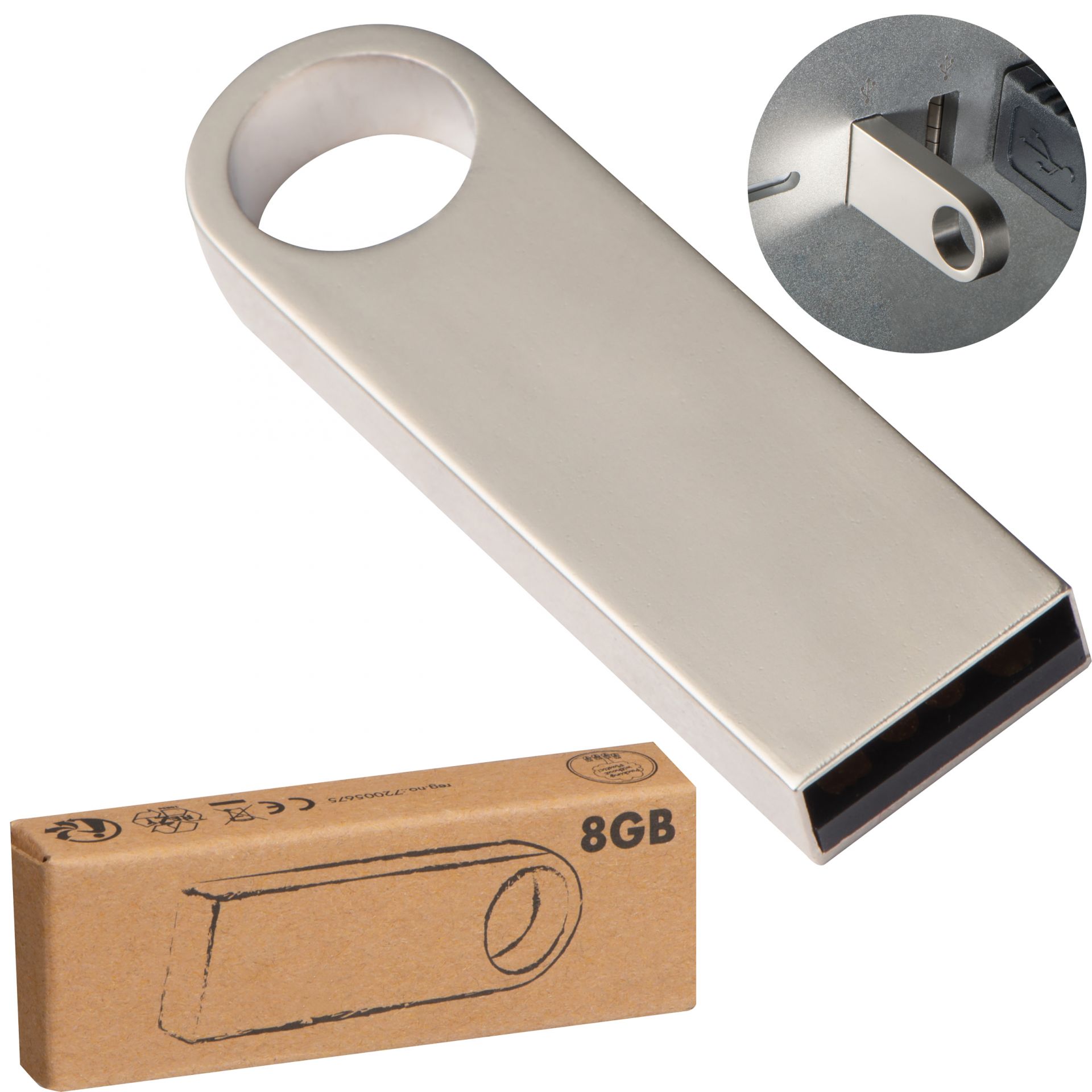 USB флашка Blent, Метална, 8GB - eMAG.bg
