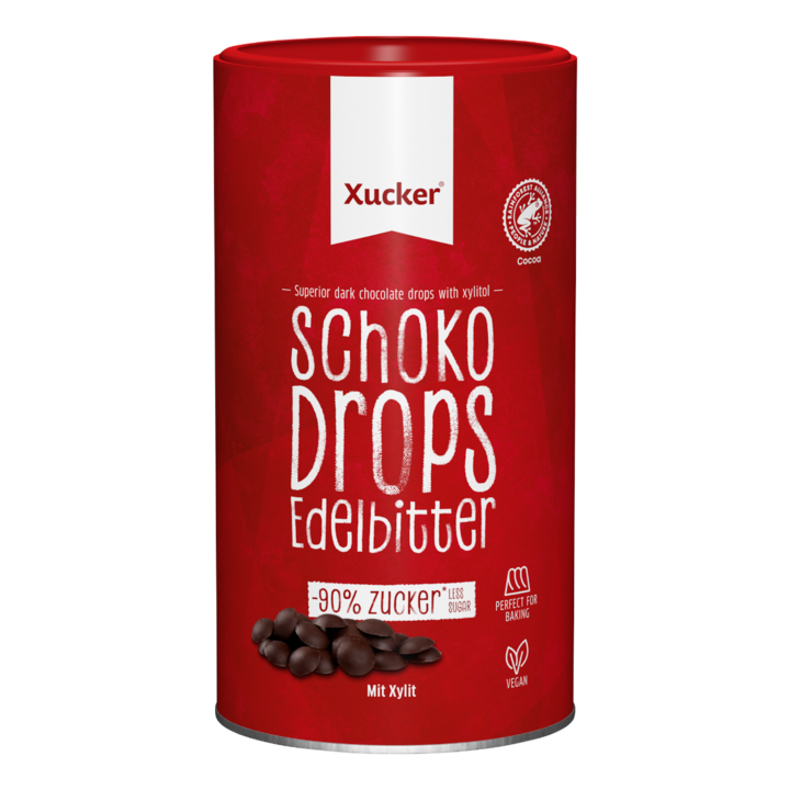 Xucker - Dark Chocolate Drops csokidarabok 750 g étcsokoládé