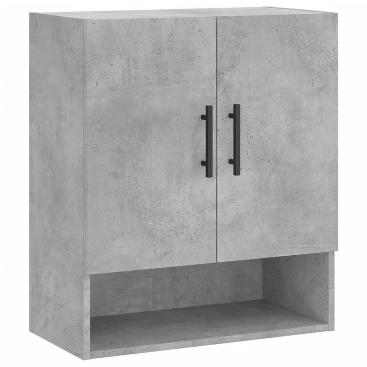 Dulap de perete vidaXL, gri beton, 60x31x70 cm, lemn compozit, 16 Kg