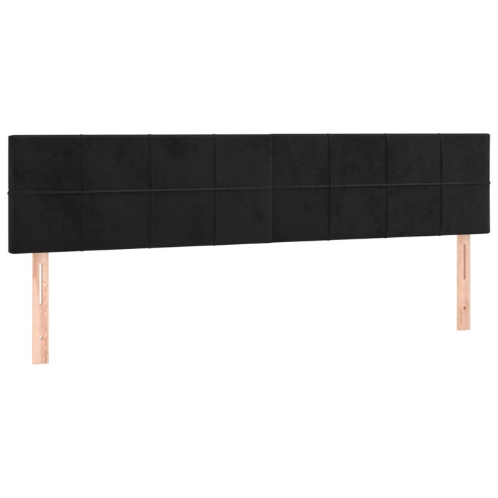 Tablii de pat vidaXL, 2 buc, negru, 80x5x78/88 cm, catifea, 8.6 kg 346070