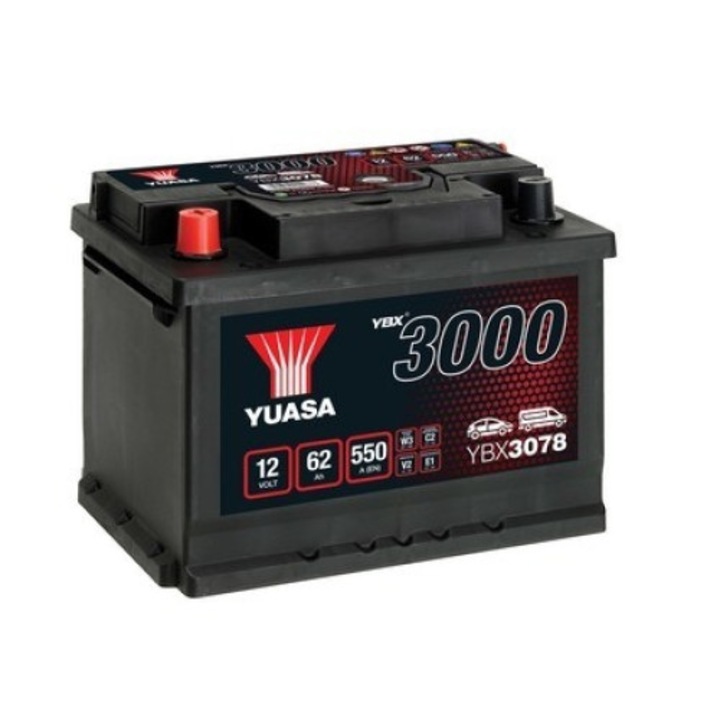 Акумулатор Yuasa, YBX3000,62Ah, 550A, L+