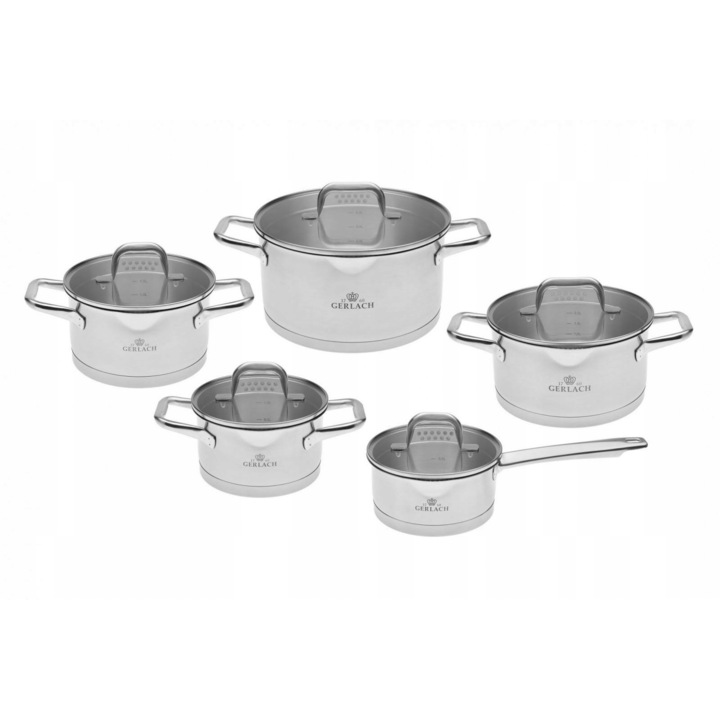 Set de oale, GERLACH, Argintiu, 5 buc