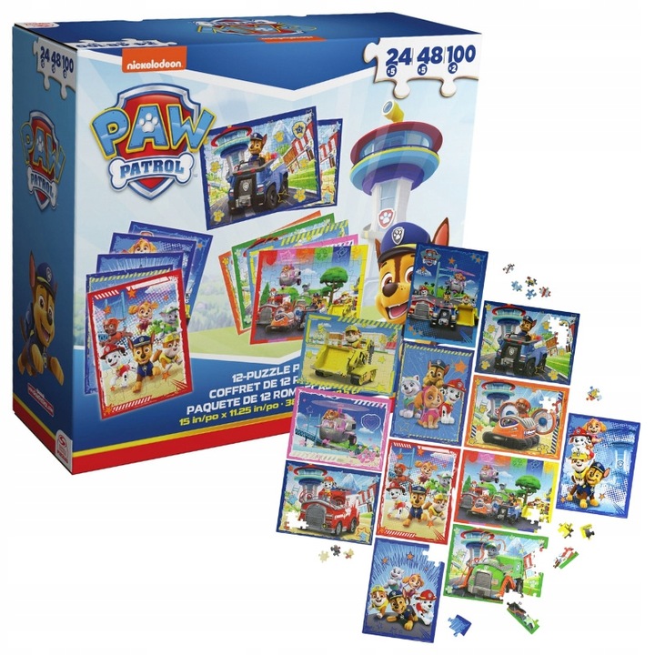 Puzzle, Spin Master, 12 In 1, Dezvoltarea Abilitatilor Manuale, Perceptia Spatiala, Hartia Speciala Calandrata, 38,1 X 28,5 Cm