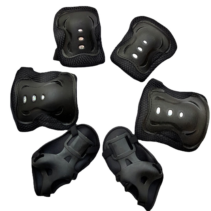 Set protectie pentru copii, Sunmostar, 6 piese, Negru