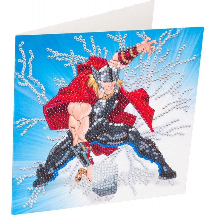 Set creativ tablou cu cristale, Craft Buddy, Thor, 18 x 18 cm