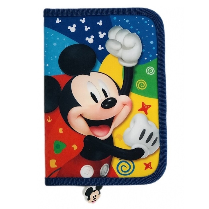 Ученически несесер Disney Mickey Mouse, С цип и 2 отделения, 21 х15 х 4 cm, 6+ години