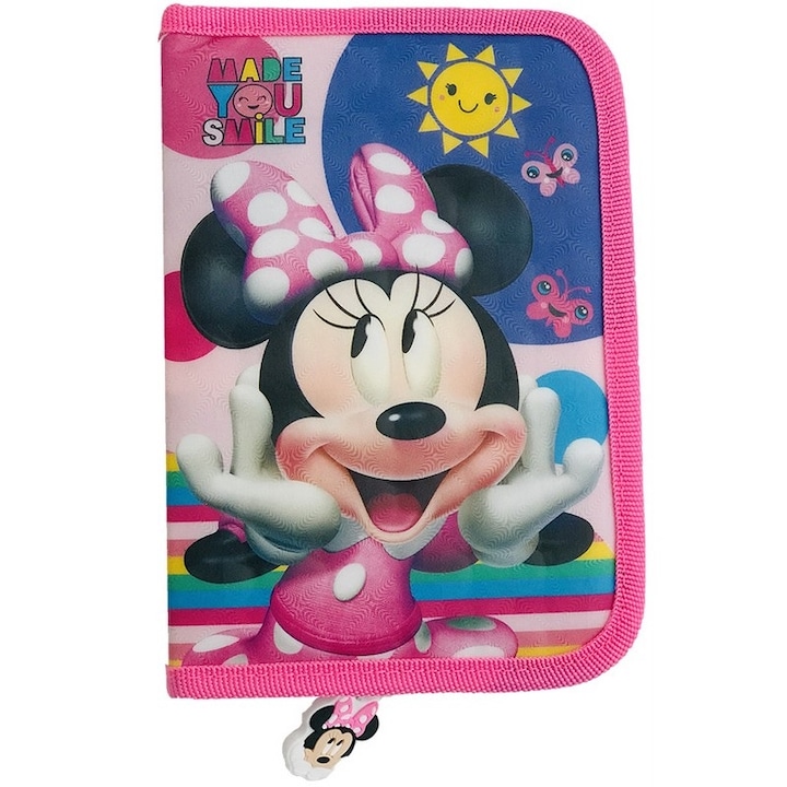 Ученически несесер Disney Minnie Mouse, С цип и 2 отделения, 21 х15 х 4 cm, 6+ години