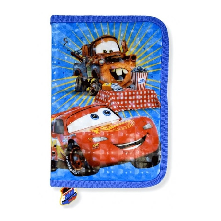 Ученически несесер Disney Cars, С цип и 2 отделения, 21 х15 х 4 cm, 6+ години