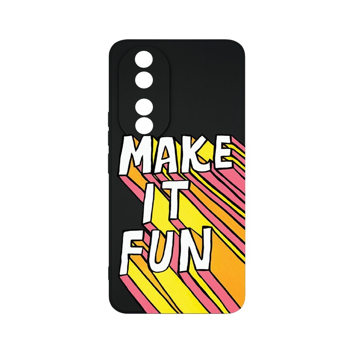 Husa BestCase® Premium Liquid Silicon, Compatibila Cu Honor 90, Make It Fun, SLIM 1.2MM, Microfibra in interior, Antisoc, Protectie Camera, Margini ridicate pentru protectia ecranului, PB 494