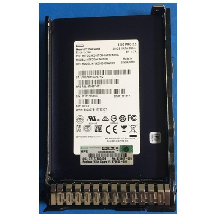 Solid State Drive (SSD) HP, 240 GB, SATA, 2,5 hüvelykes