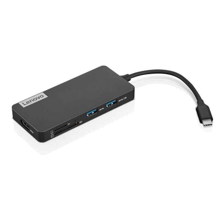 Hub USB-C 7-in-1, Lenovo, Negru