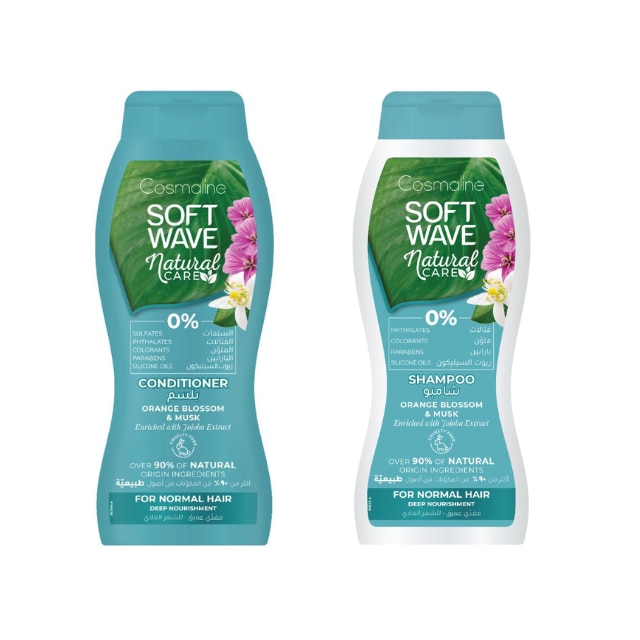 Балсам 400 мл и шампоан 400 мл Cosmaline Soft Wave Natural Care пакет ...