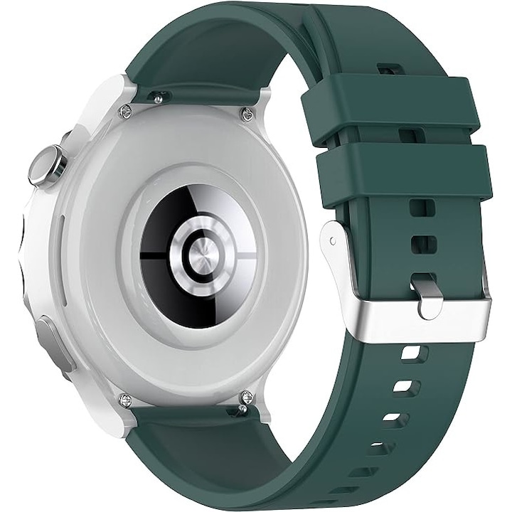 Curea ceas silicon General Store, compatibila cu smartwatch Huawei Watch GT 2 / 3 PRO, Samsung Galaxy Watch 46 mm sau orice ceas cu latime curea 22 mm, Verde