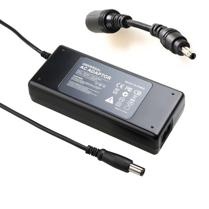 Incarcator laptop CoreParts MBA1196 65W 18.5V 3.5A, conector 7.4x5.0 mm cu dongle 4.7x1.7 mm si cablu EU inclus, Negru, 1 buc