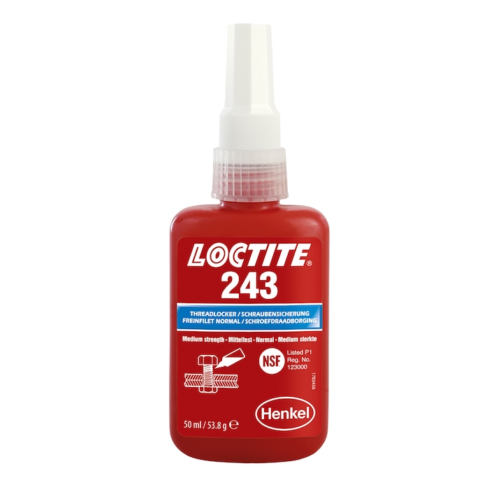 Loctite 243 - Asigurator filete, rezistenta medie, 50 ml