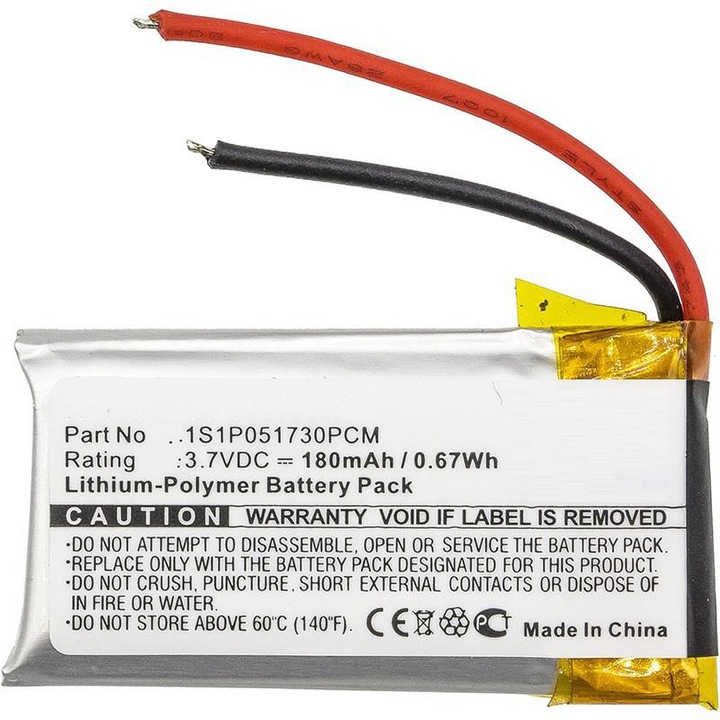 Батерия за безжични слушалки Gn GN9330, CoreParts, 3.7 V, 180 mAh, Multicolor