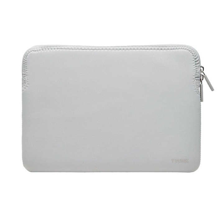 Husa laptop, Trunk, Piele, Compatibil cu MacBook, 13 inch, Alb