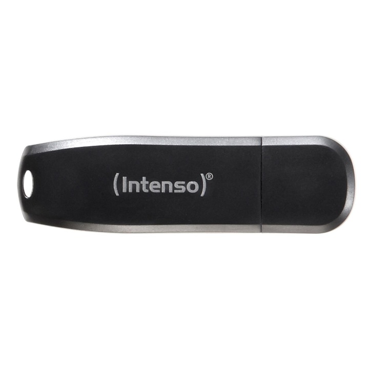 USB 3.0 памет, Intenso, 256 GB, черен/сребрист