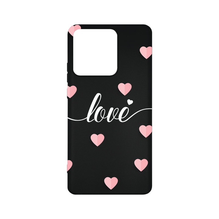 Husa BestCase® Slim SIlicon 0.8MM, Compatibila Cu Motorola Edge 40, Love Flying Hearts, Rezistenta la uzura, B 85