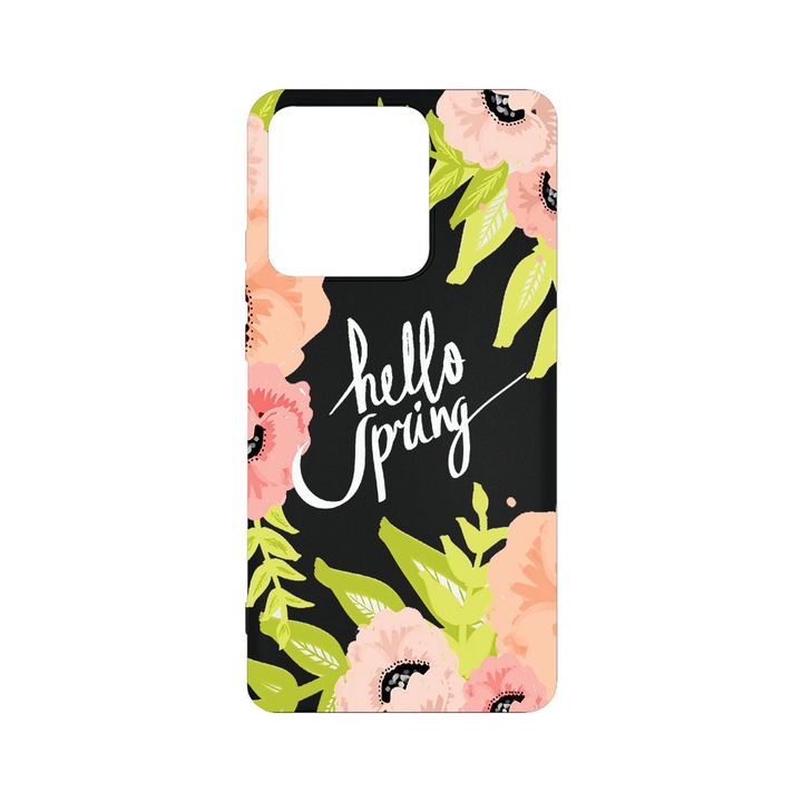 Husa BestCase® Slim SIlicon 0.8MM, Compatibila Cu Motorola Edge 40, Hello Spring, Rezistenta la uzura, B 685