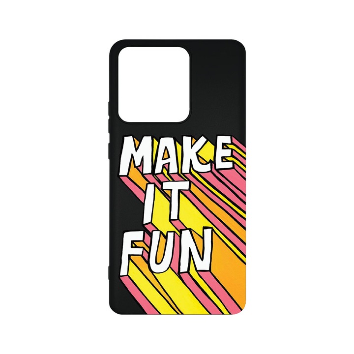 Husa BestCase® Slim SIlicon 0.8MM, Compatibila Cu Motorola Edge 40, Make It Fun, Rezistenta la uzura, B 494