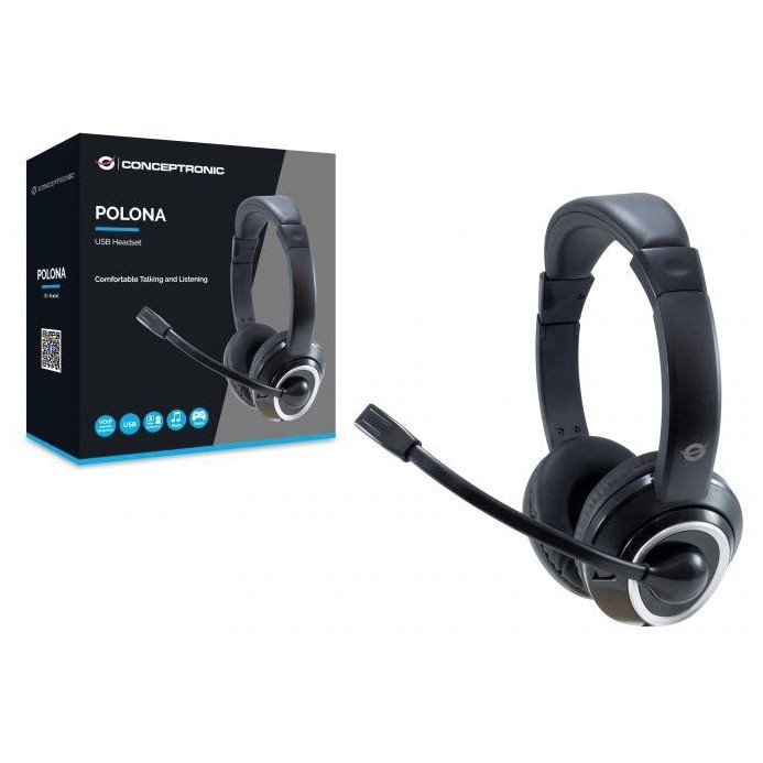 Casti USB, Conceptronic, Over the ear, Negru