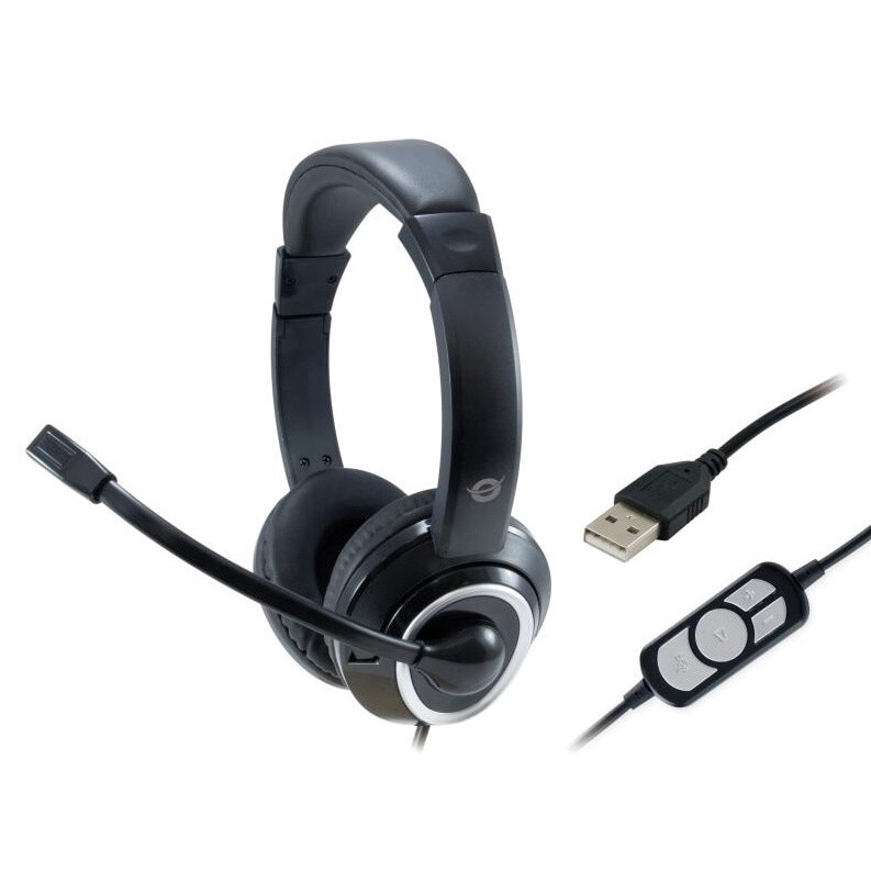 Casti USB, Conceptronic, Over the ear, Negru