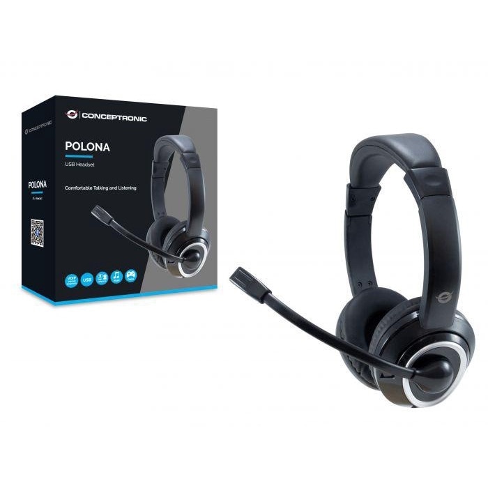 Casti USB, Conceptronic, Over the ear, Negru