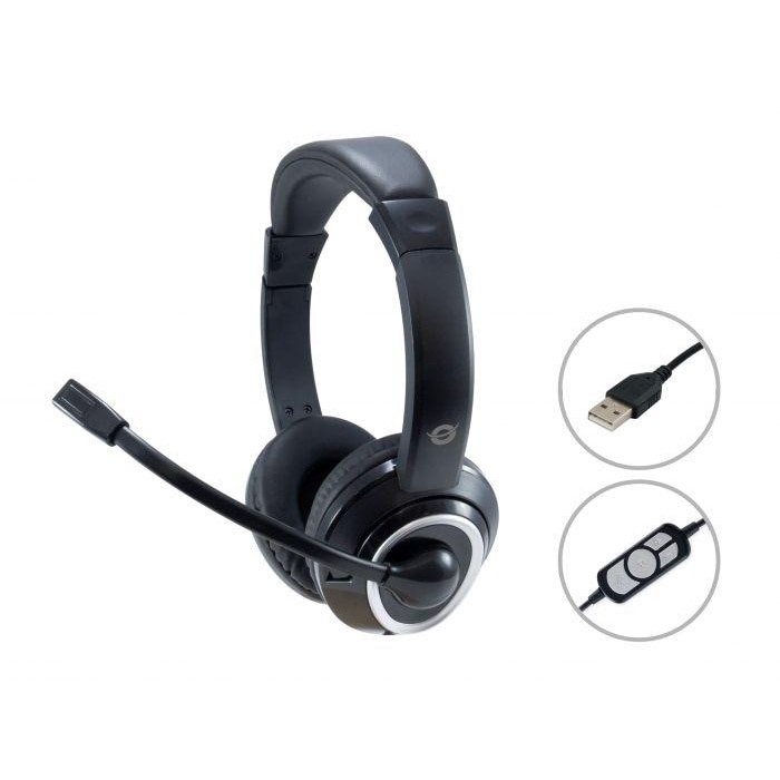 Casti USB, Conceptronic, Over the ear, Negru