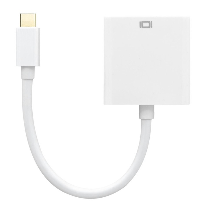 Адаптер, ProXtend, USB-C/VGA, 20 см, бял