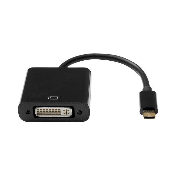 Adaptor, ProXtend, USB-C/DVI-I 24+5, Negru