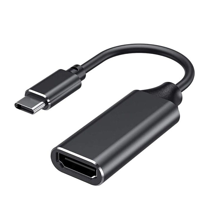 USB-C към HDMI адаптер, Jeswo, 30Hz, за MacBook Pro, черен