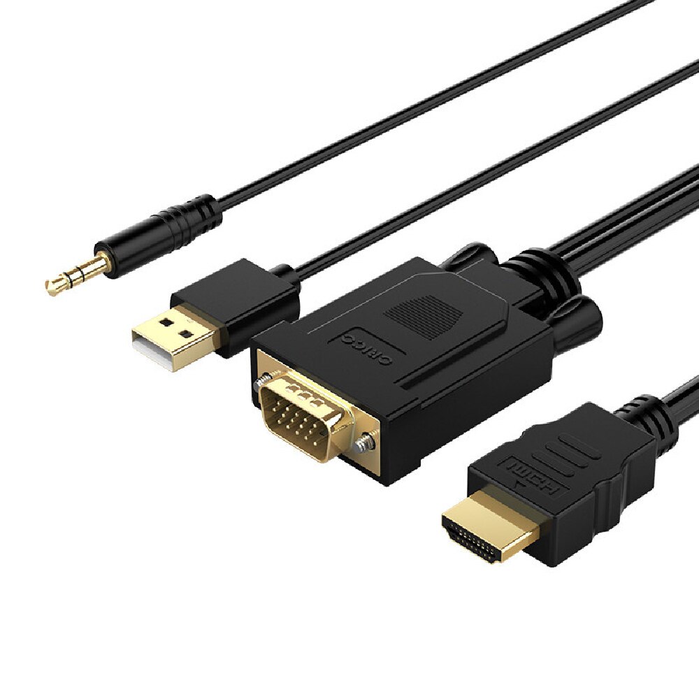 Cablu Adaptor Zik HDMI la VGA si audio, 1.8m, Negru - eMAG.ro