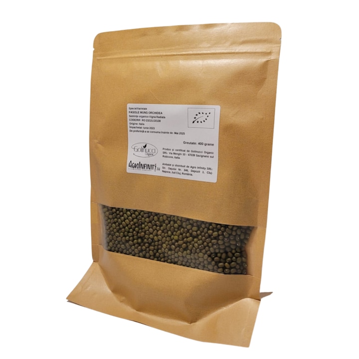 Seminte bio Fasole Mung Orchidea pentru germeni si micro plante, 400g
