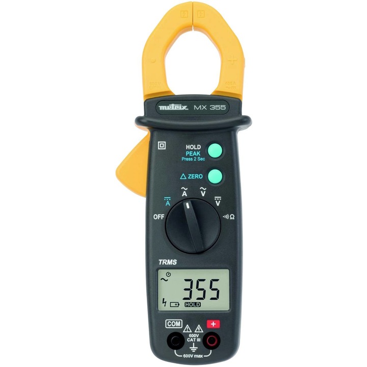 Clampmeter Metrix MX 355 Digital, Cat 3 600V, 400A