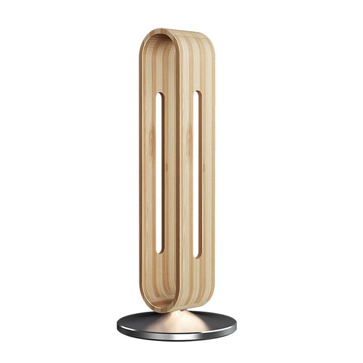 PadForce Kyoto játékhoz tervezett és irodai fejhallgató-tartó, kézzel készített bambusz, minimalista stílus, acél alap, kompatibilis az Apple, a Sony, az Audio-Technica, a Bang & Olufsen, a Bose, a Sennheiser és más fejhallgatókkal - világosbarna