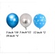 Set de baloane Mickey pentru petrecere, 39 de piese, numarul „7”, culoare albastru-argintiu