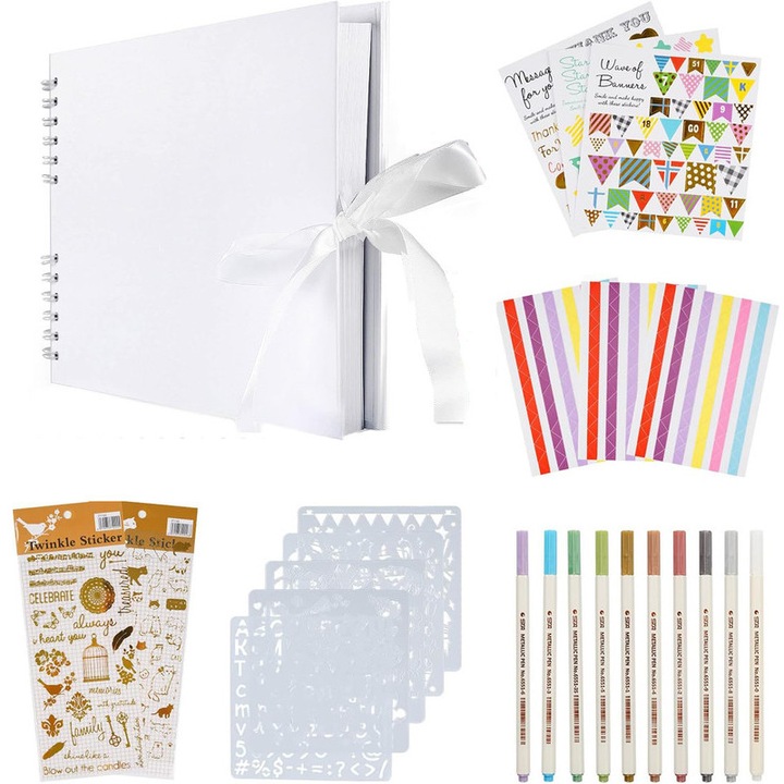 Set album foto creativ, WALALLA, 80 Pagini, Alb