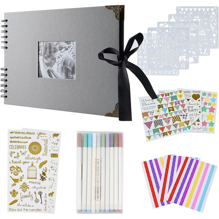 Set album foto creativ, WALALLA, Carton/Metal, Multicolor