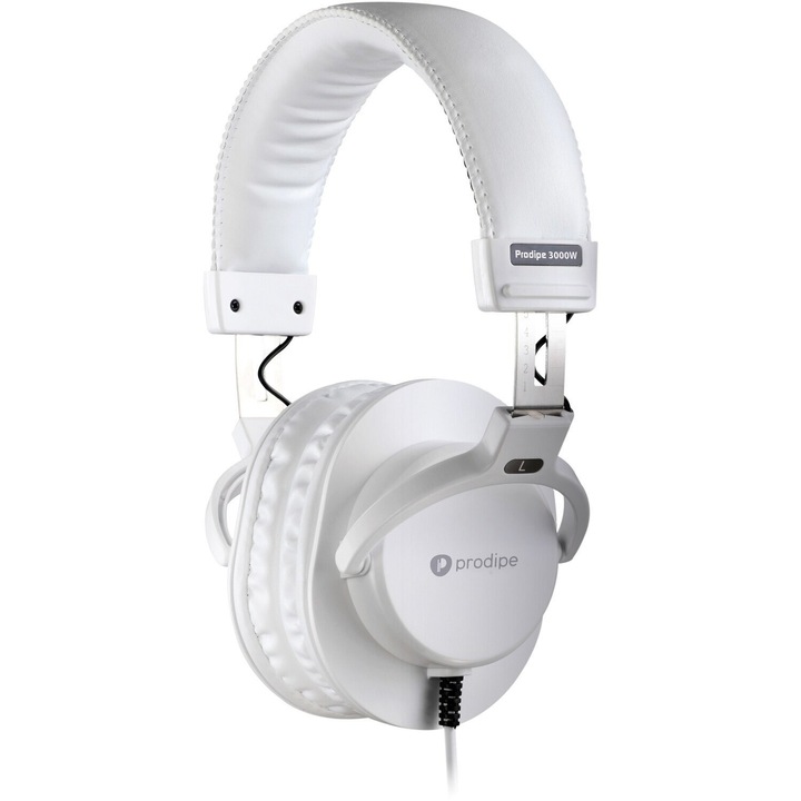 Casti cu fir Prodipe, 3000, amplificator bass, cablu 3m, alb